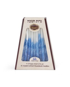 Blue and White Wax Hanukkah Candles Menorahs & Kerzen