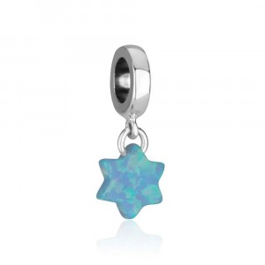 Opal Star of David Charm in Sterling Silver Israelischen Unabhängigkeitstag