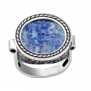 Roman Glass Ring in Sterling Silver by Rafael Jewelry
 Jüdische Ringe
