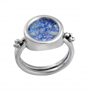 Sterling Silver with Roman Glass by Rafael Jewelry Jüdische Ringe