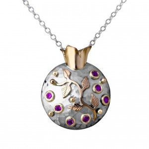 Rafael Jewelry Pomegranate Sterling Silver Pendant with Ruby Künstler & Marken