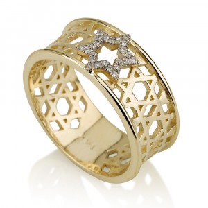 Star of David Spinner Type Ring Made of 14K Gold and Sterling Silver by Ben Jewelry
 New Arrivals