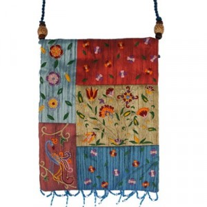 Bestickte Handtasche von Yair Emanuel mit Blumenapplikationen Künstler & Marken
