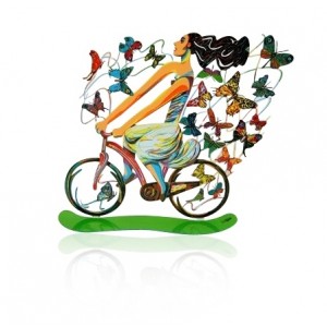 David Gerstein Rider in Euphoria Bike Rider Sculpture Heimdeko