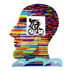David Gerstein Armstrong Cyclist Head Sculpture Das Jüdische Heim
