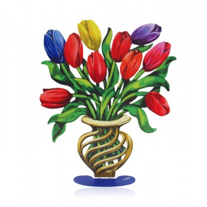 David Gerstein Abstract Tulips Bouquet Israelische Kunst