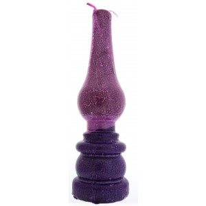 Safed Candles Oil Lamp Havdalah Candle with Purple and Violet Shabbat