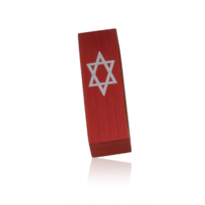 Red Star of David Car Mezuzah by Adi Sidler Davidstern Kollektion