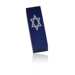 Blue Star of David Car Mezuzah by Adi Sidler Davidstern Kollektion
