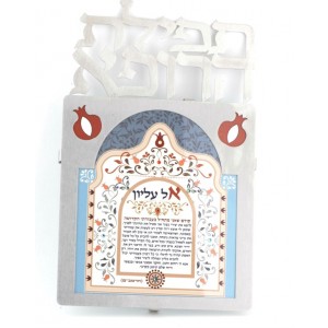 Stainless Steel Doctor’s Prayer with Hebrew Text and Stylized Pomegranate Design Segenssprüche