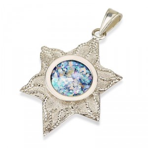 Star of David Pendant in Leaf Design Ben Jewellery
