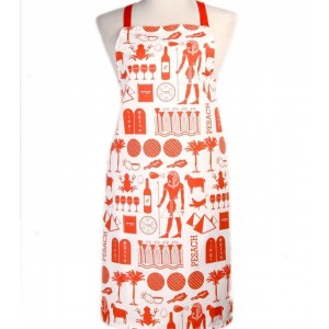 Apron with Pharaoh Print in Red
 Barbara Shaw