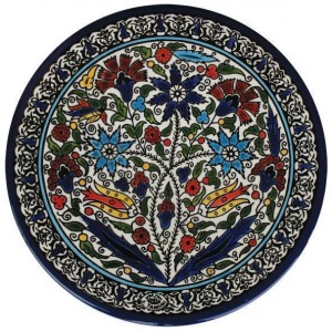 Armenian Ceramic Plate with Floral Scilla Armenia Motif Armenische Keramik