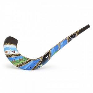 Ram Shofar Painted with 7 Days of Creation Scene DEALS