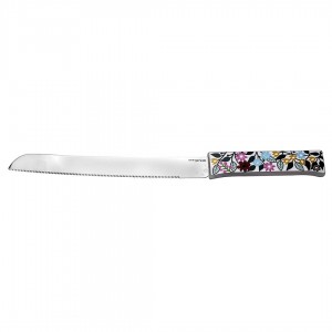 Dorit Judaica Floral Challah Knife (Multicolored) Challah Messer