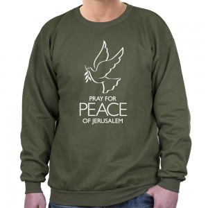 Peace of Jerusalem Sweatshirt Dove Design- Variety of Colors to Choose From Israelische Hoodies