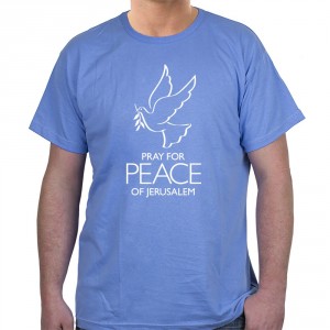 Pray for Peace of Jerusalem T-Shirt Featuring Dove (Variety of Colors) Israelische T-Shirts