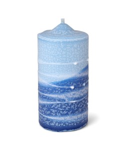 Large Havdalah Pillar Candle - Blue Kerzen & Ständer
