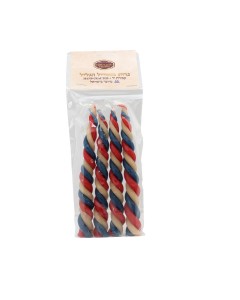 Traditional Wax Havdalah Candle Four Pack with Traditional Design Havdalah Sets