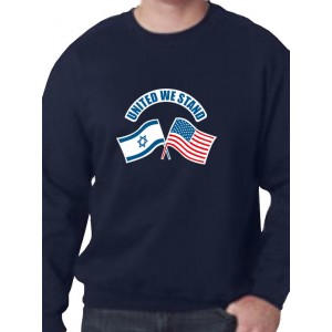 United We Stand Sweatshirt (US & Israel Design) in Variety of Colors Israelische Hoodies