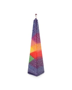 Pyramid Havdalah Candle by Galilee Style Candles - Rainbow Kerzen & Ständer
