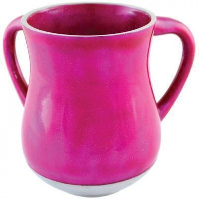 Pink Washing Cup with Glittering Decoration in Aluminum