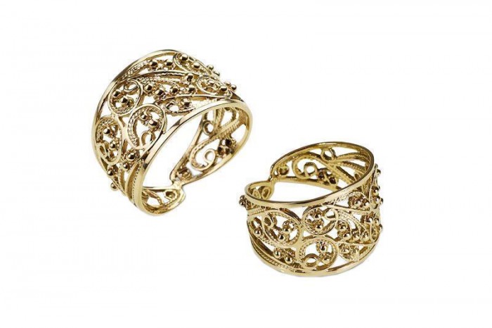 14k Gold Filigree Ring Rafael Jewelry Designer