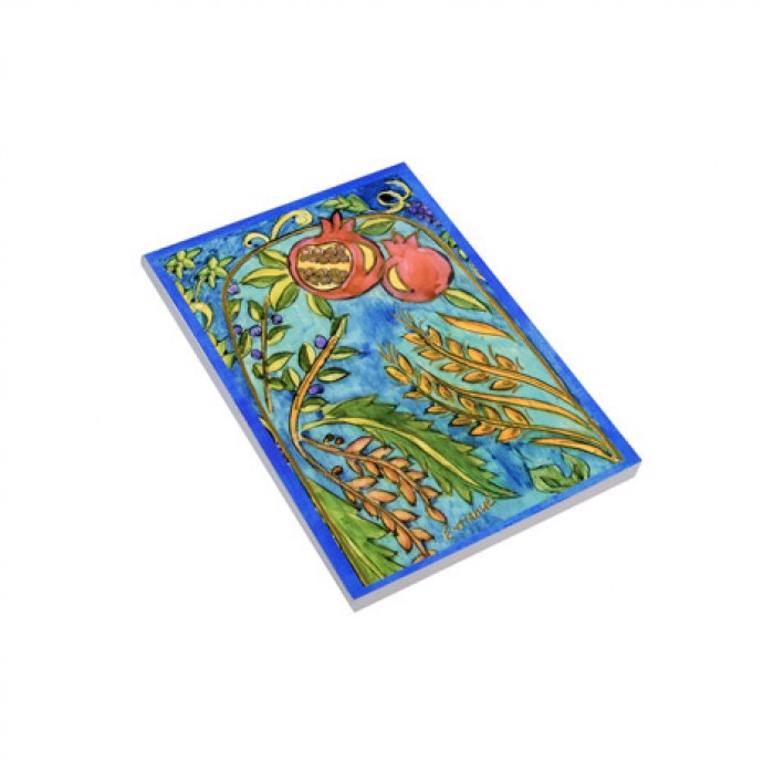 Yair Emanuel Notepad with Pomegranates has a Soft Cover 