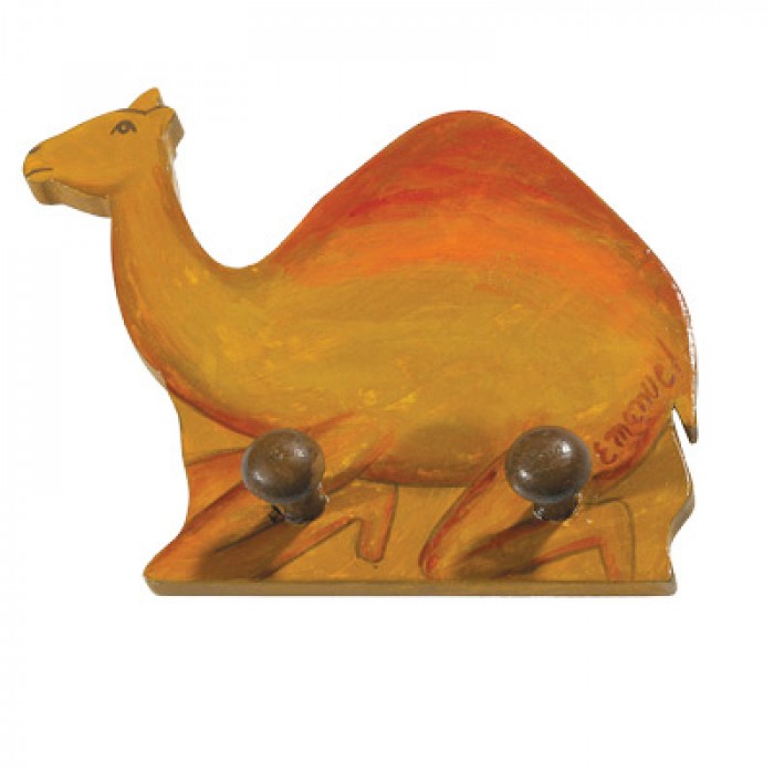 Yair Emanuel Malerei auf Holz - Kamel Schlüsselhänger