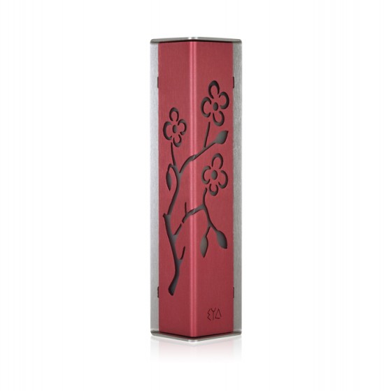 Shraga Landesman Almond Blossom Design Mezuzah - Rose on Silver