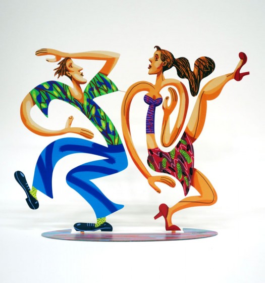 David Gerstein New Swingers Sculpture in Printed Steel