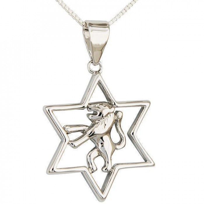 Pendant with Lion in Star of David