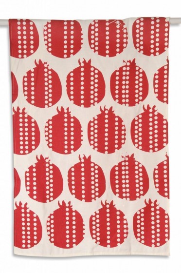Towel for Dishes with Pomegranates Design in Linen