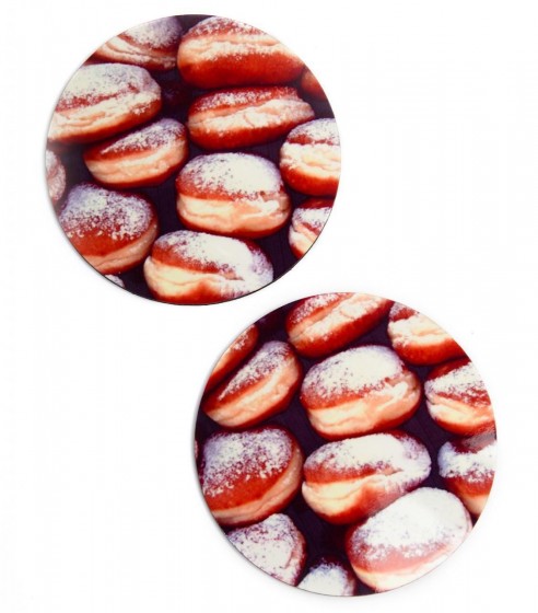 Coasters with Doughnut Design in Set of Four