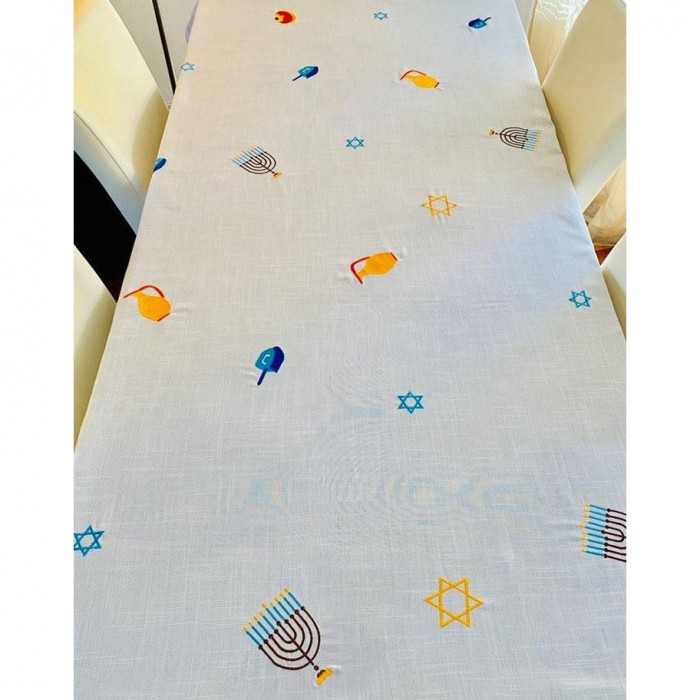 Broderies De France Limited Edition Hanukkah Tablecloth