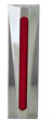 Mezuzah in Red & Shiny Silver Anodized Aluminum by Nadav Art