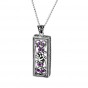 Rafael Jewelry Sterling Silver Pendant with Ruby Gems