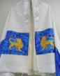 White Tallit with Lion of Judah by Galilee Silks