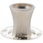 Kiddush Cup in Nickel with Hammered Design
