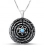 Jewish Blessings Necklace with Star of David in Sterling Silver