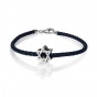 Leather Charm Bracelet with Sterling silver Star of David