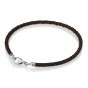 Grey Leather Charm Bracelet in 17.5 cm Length
