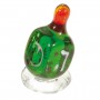 Yair Emanuel Exclusive Glass Dreidel with Green and Red Design