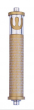 Modern Gold Cylinder Mezuzah with Shin and Shema (10.2cm)