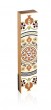 Bright Pomegranates and Flower Mezuzah with Small, Centered Shin 