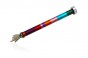 Anodized Aluminium Torah Pointer with Silver Top and Rainbow Stripes