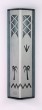 Date Palm Pattern Mezuzah from Shraga Landesman - Silver on Charcoal