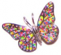 Broche Papillon - Motif Mosaïque Multicolore