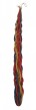 Safed Candles Havdalah Candle with Braided Column in Red, Blue and Yellow