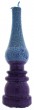 Safed Candles Lamp Havdalah Candle with Blue and Purple Sections